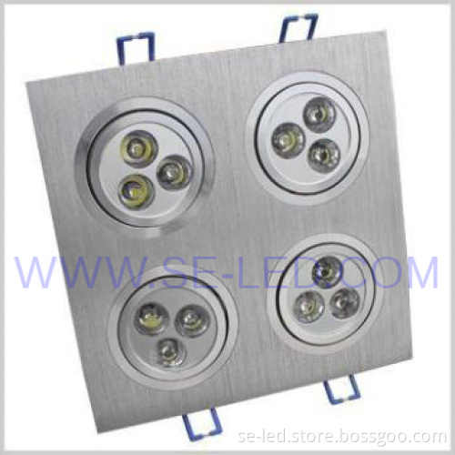 12W Rectangle high quality Recessed Indoor LED Ceiling lamp